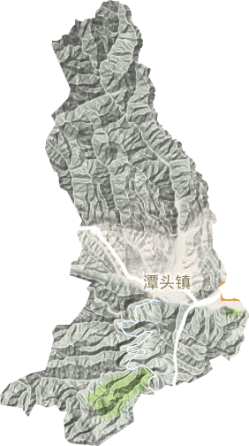 潭头镇地形地图