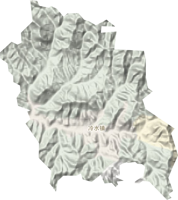 冷水镇地形地图