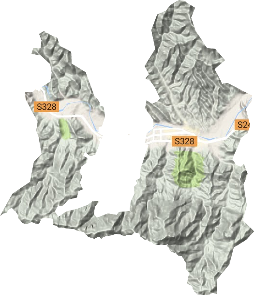 栾川乡地形地图