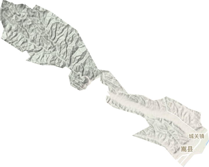 城关镇地形地图