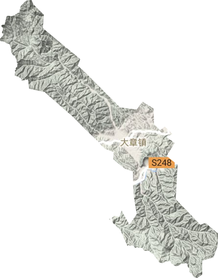 大章镇地形地图