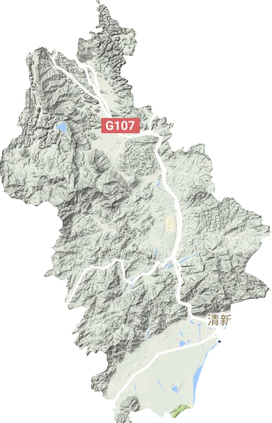 清新区地形地图