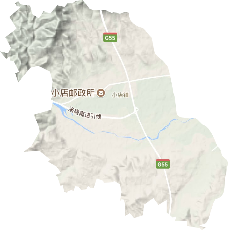 小店镇地形地图
