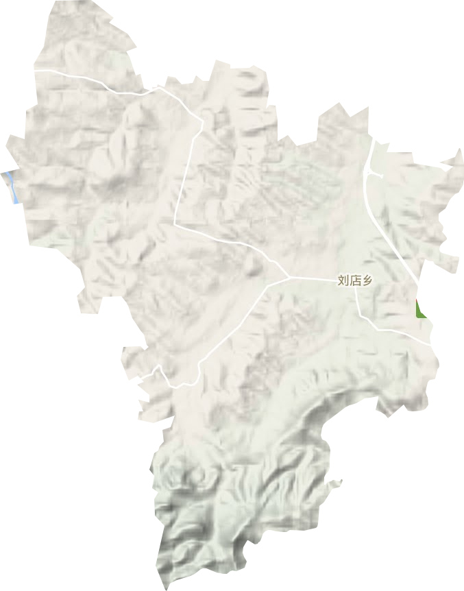 刘店镇地形地图