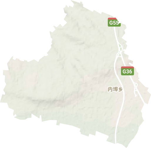 内埠镇地形地图