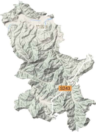 十八盘乡地形地图