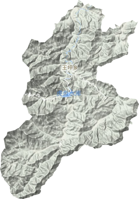 王坪乡地形地图