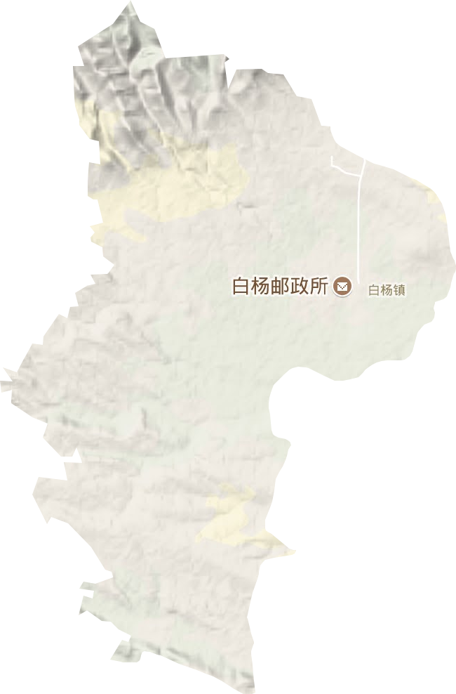 白杨镇地形地图