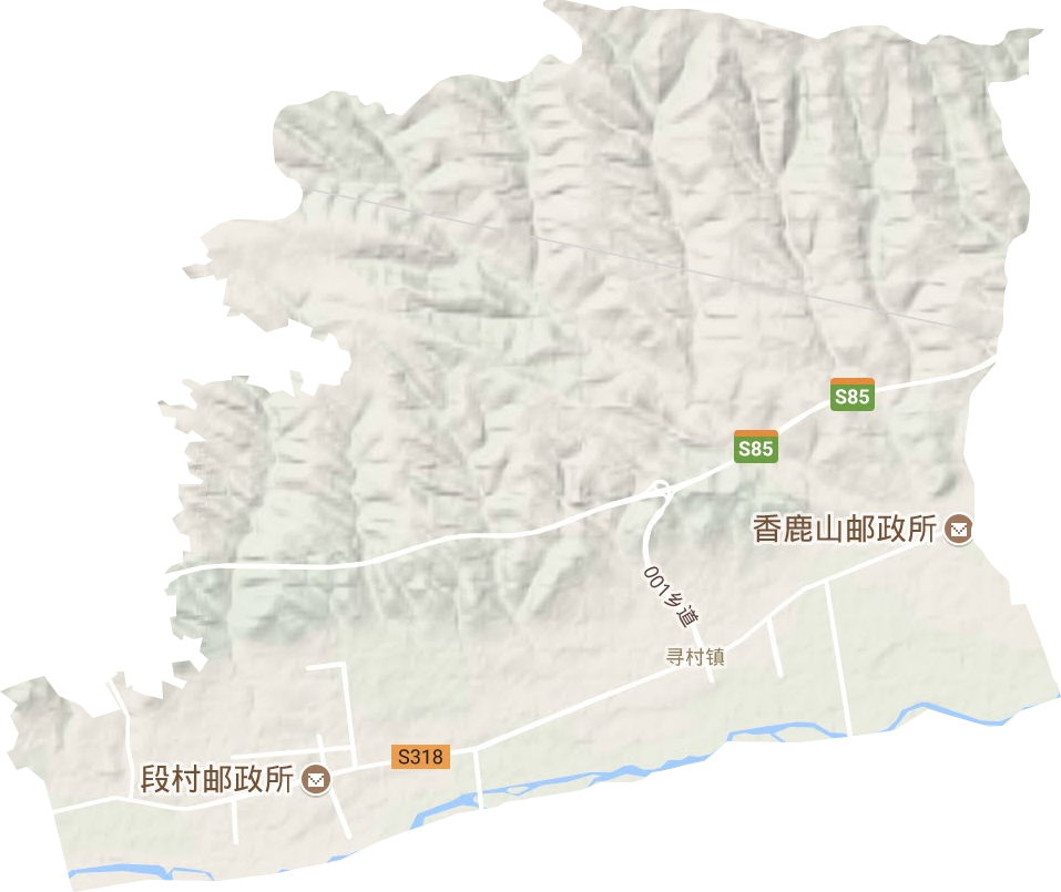 香鹿山镇地形地图