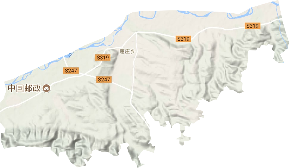 莲庄镇地形地图
