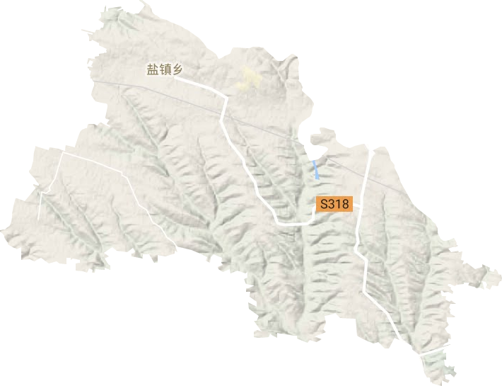 盐镇乡地形地图
