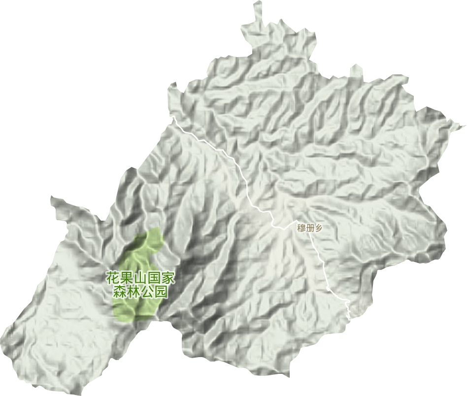 花果山乡地形地图