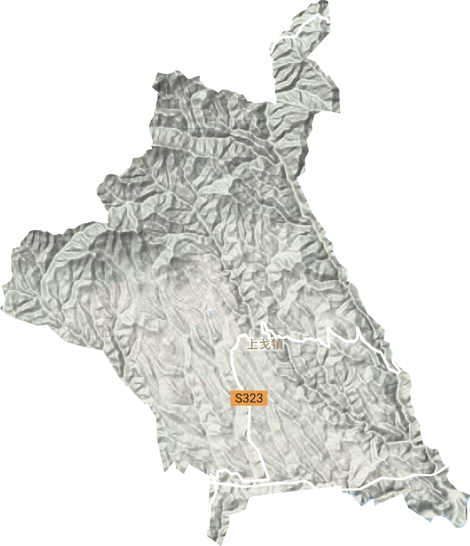 上戈镇地形地图