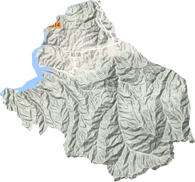 下峪镇地形地图