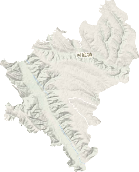 河底镇地形地图