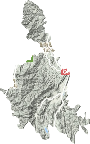 连南县地形地图