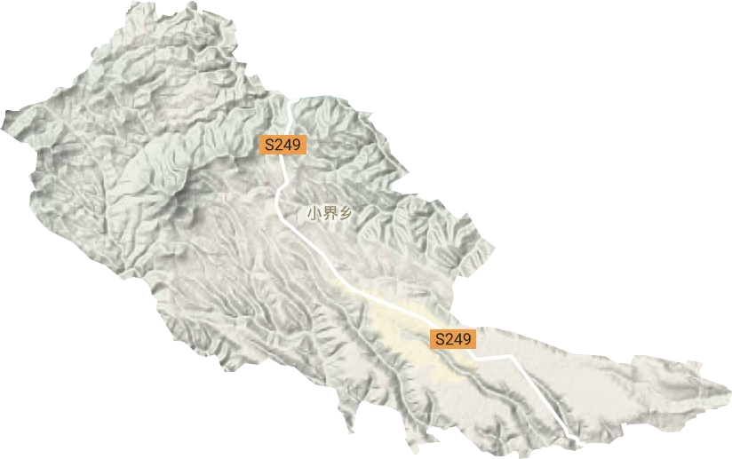 小界乡地形地图