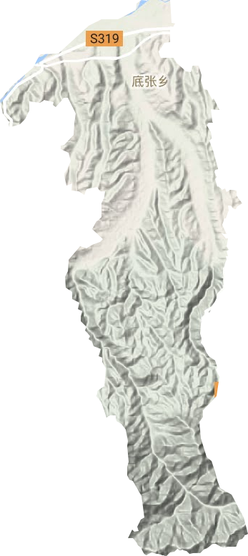 底张乡地形地图