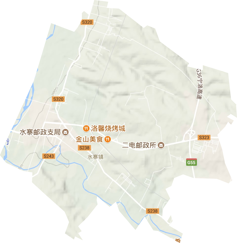 水寨镇地形地图