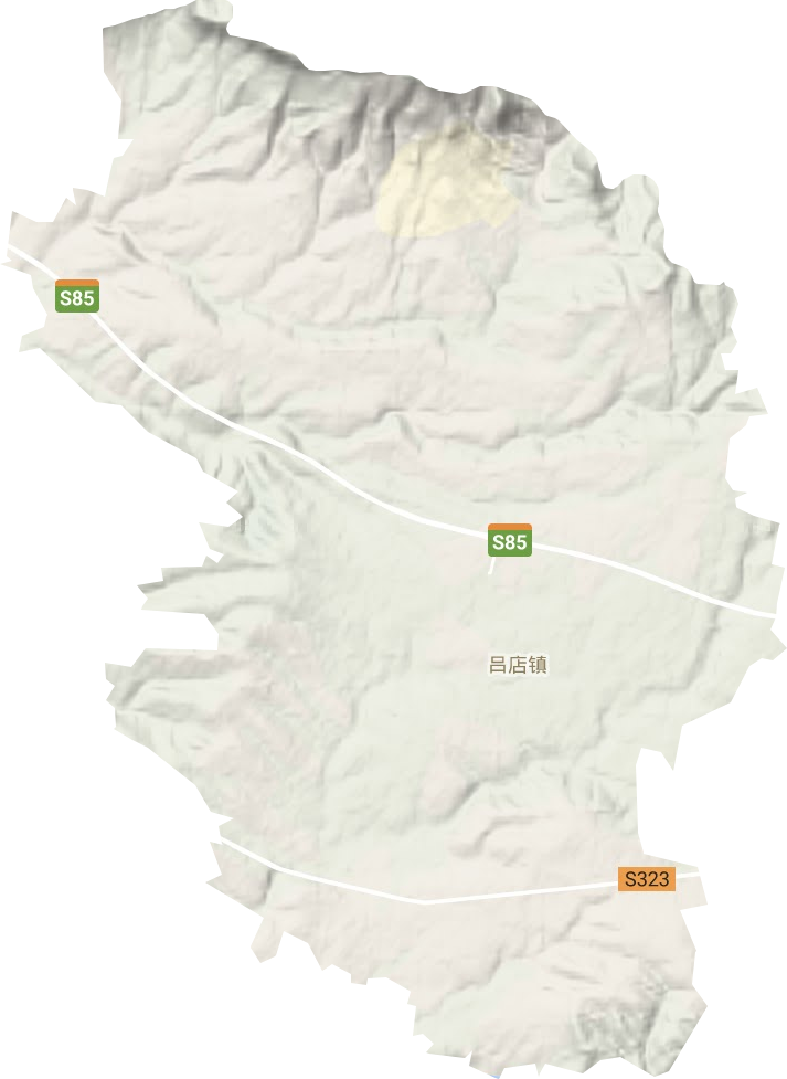 吕店镇地形地图