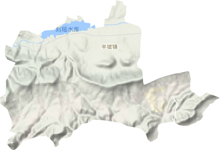 半坡镇地形地图