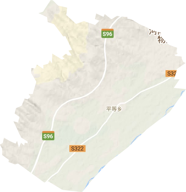 平等乡地形地图