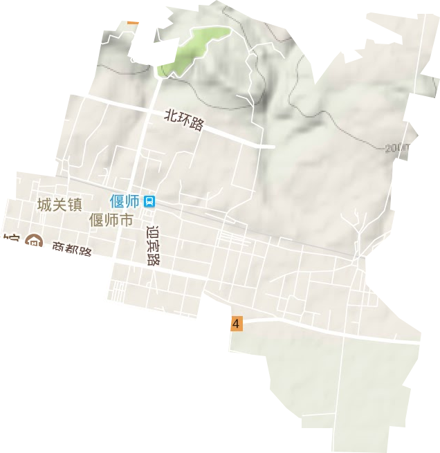 槐新街道地形地图