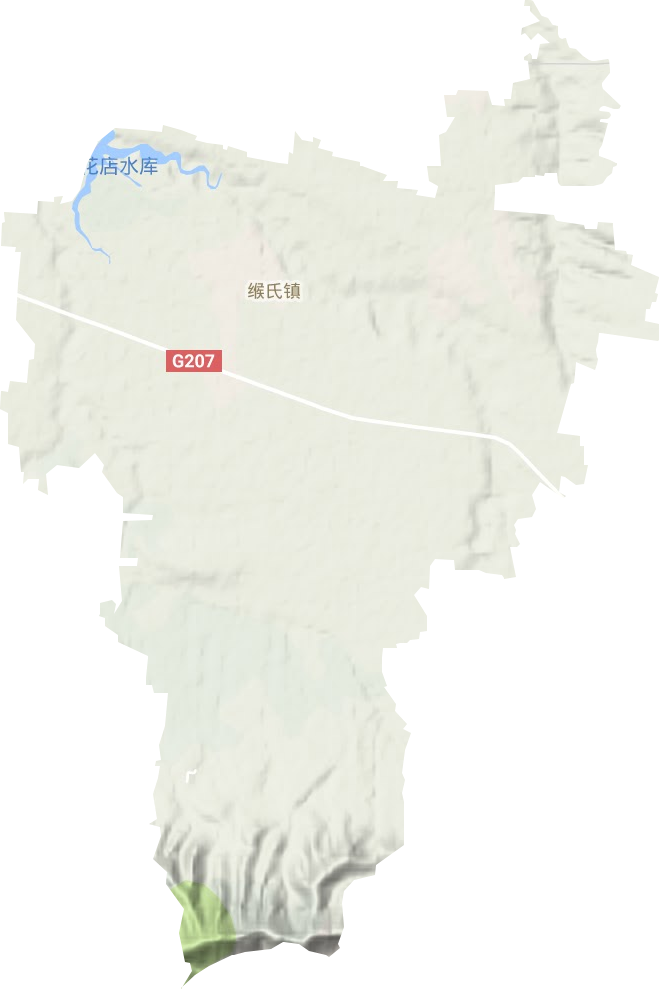 缑氏镇地形地图