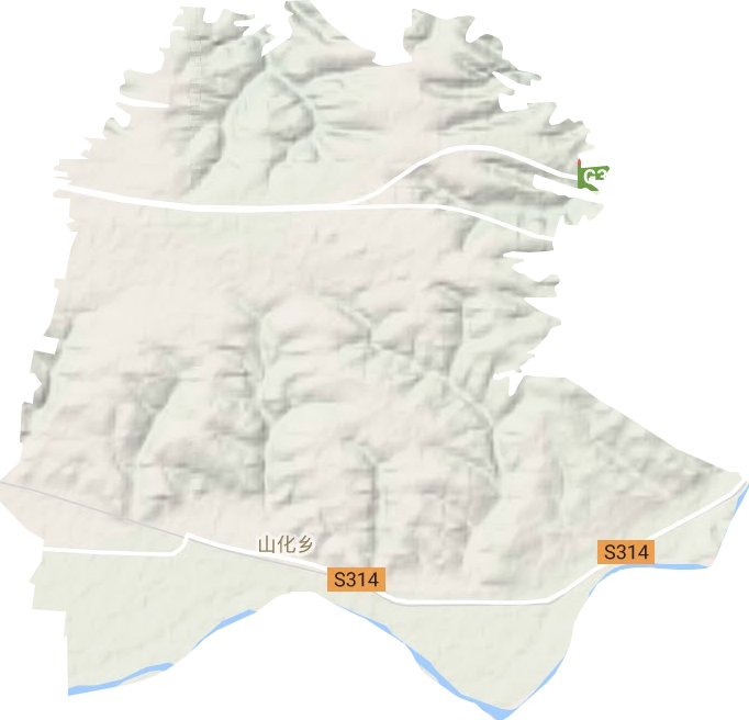 山化镇地形地图