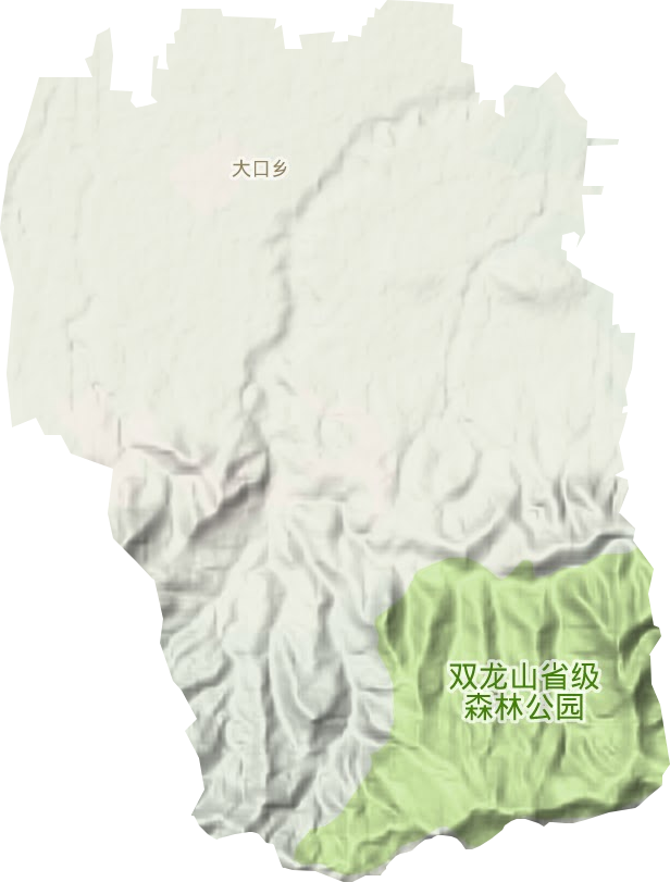 大口镇地形地图