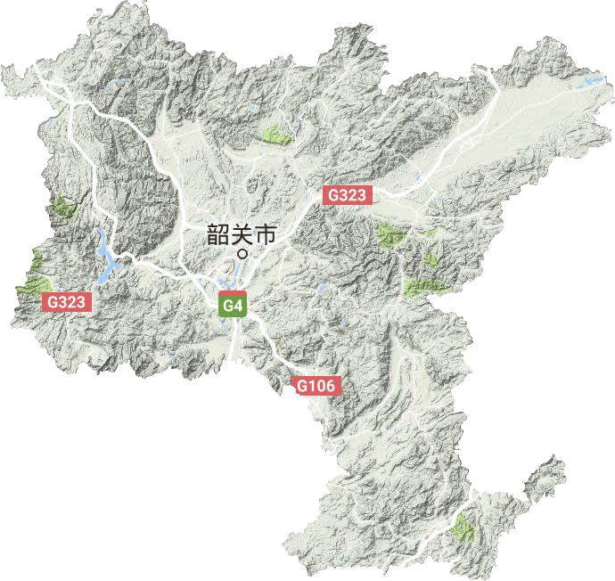 韶关市地形地图