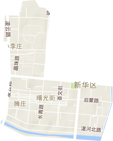 曙光街街道地形地图