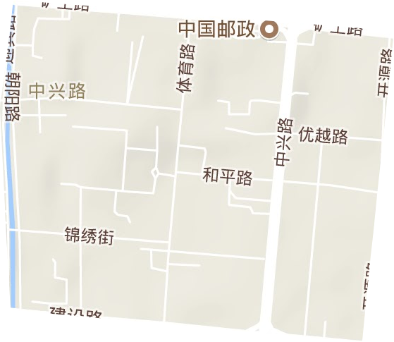 中兴路街道地形地图