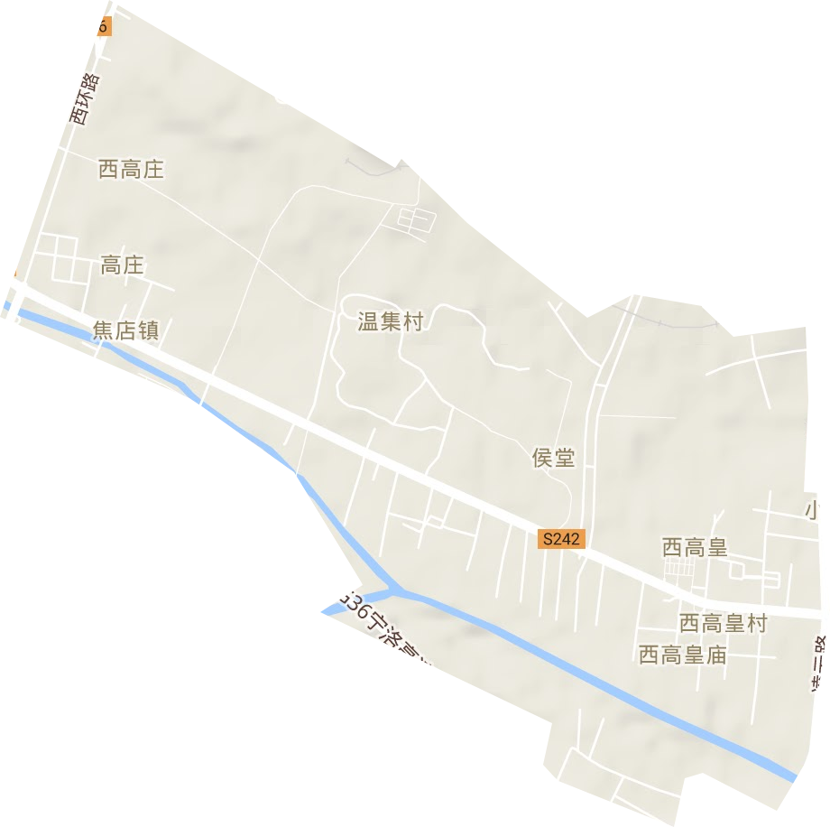 西高皇街道地形地图