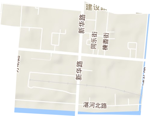 建设路街道地形地图