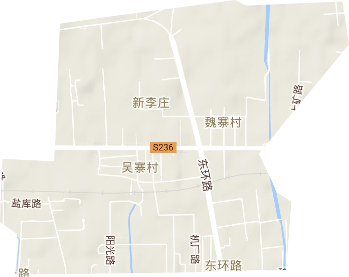 东环路街道地形地图
