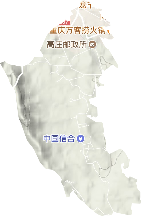 高庄街道地形地图