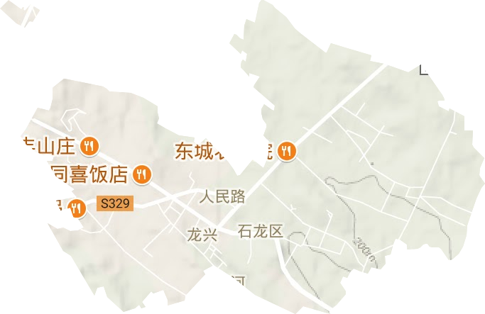 人民路街道地形地图