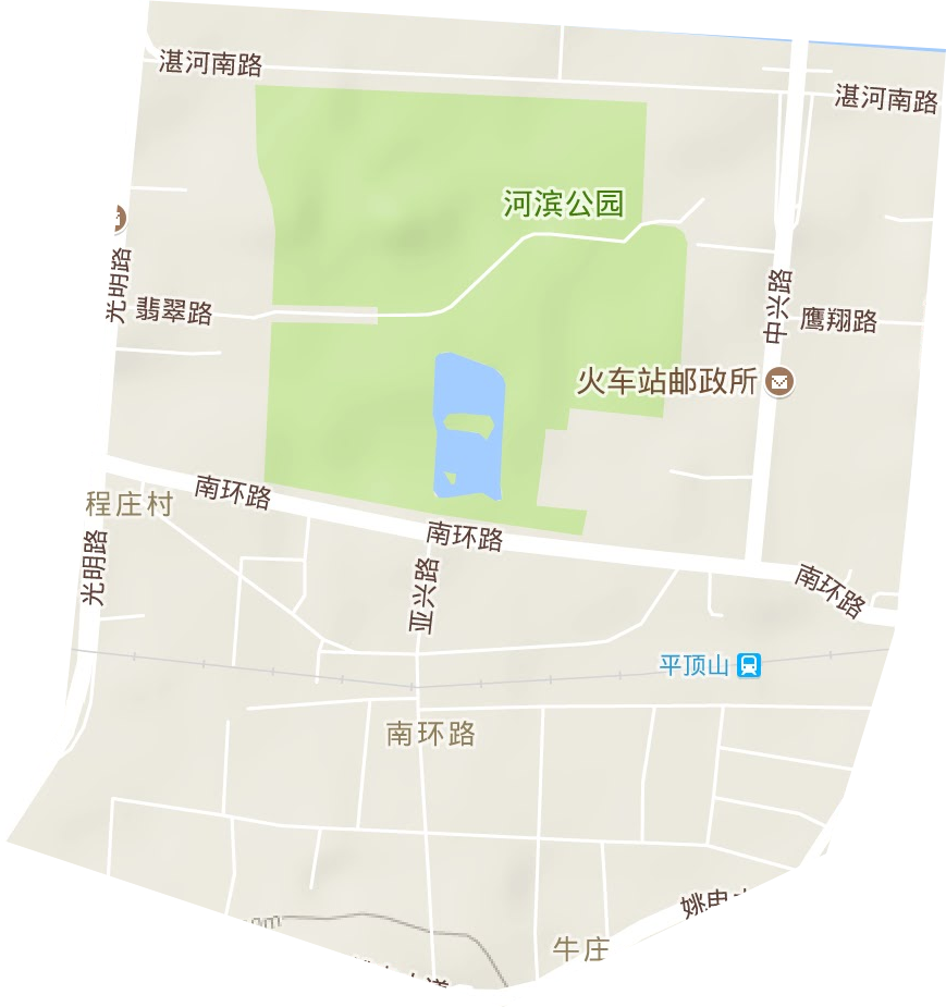 南环路街道地形地图