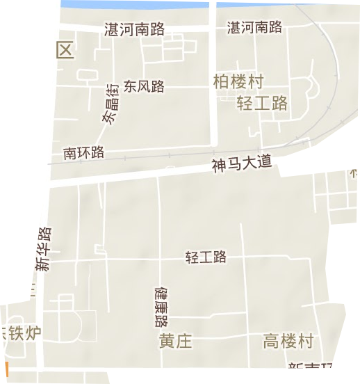 轻工路街道地形地图