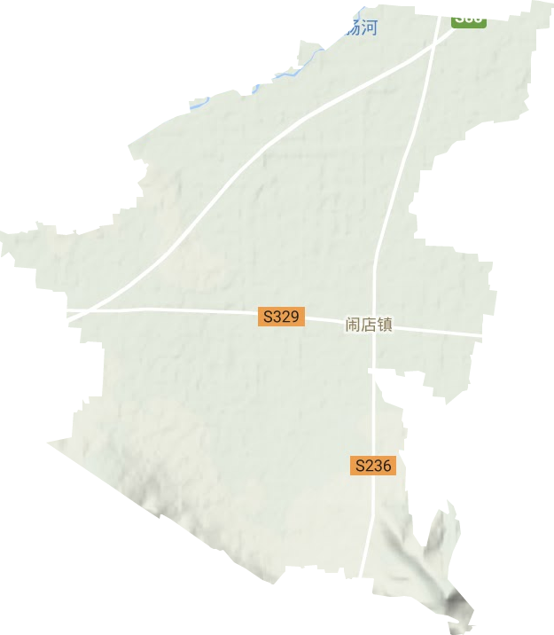 闹店镇地形地图
