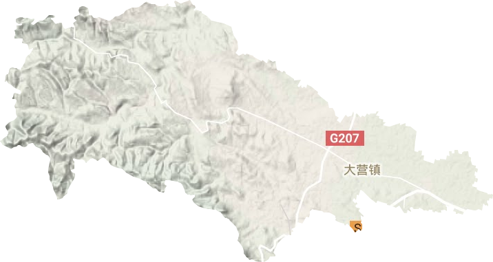 大营镇地形地图