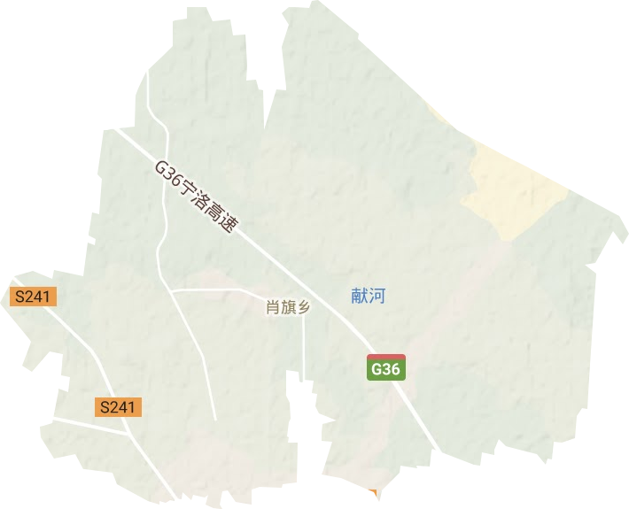 肖旗乡地形地图
