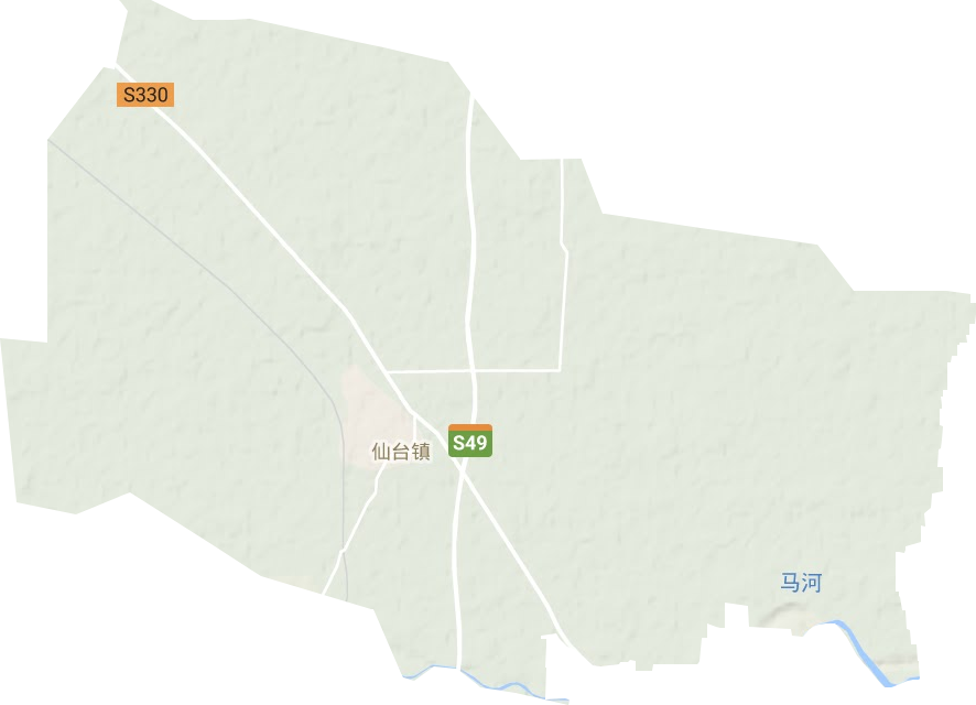 仙台镇地形地图