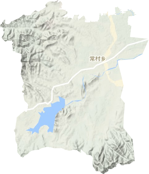 常村镇地形地图