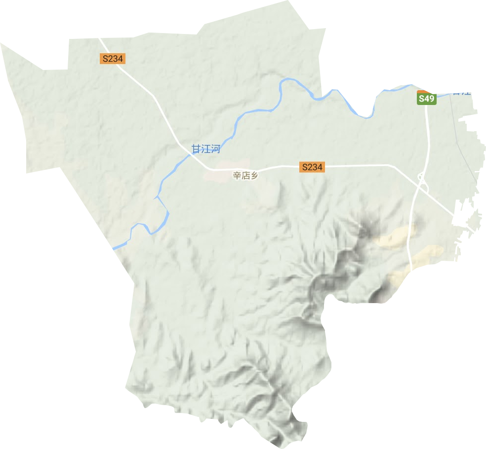 辛店镇地形地图