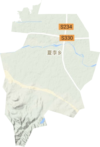 夏李乡地形地图
