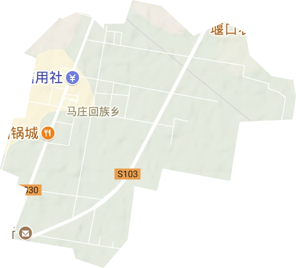 马庄回族乡地形地图