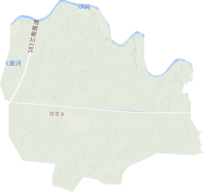 邓李乡地形地图