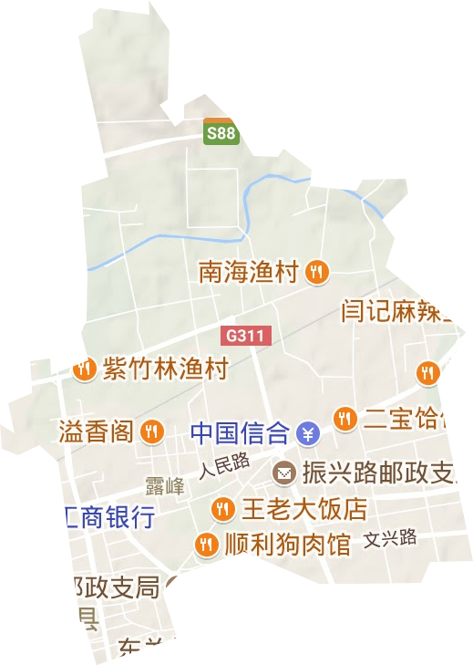 露峰街道地形地图